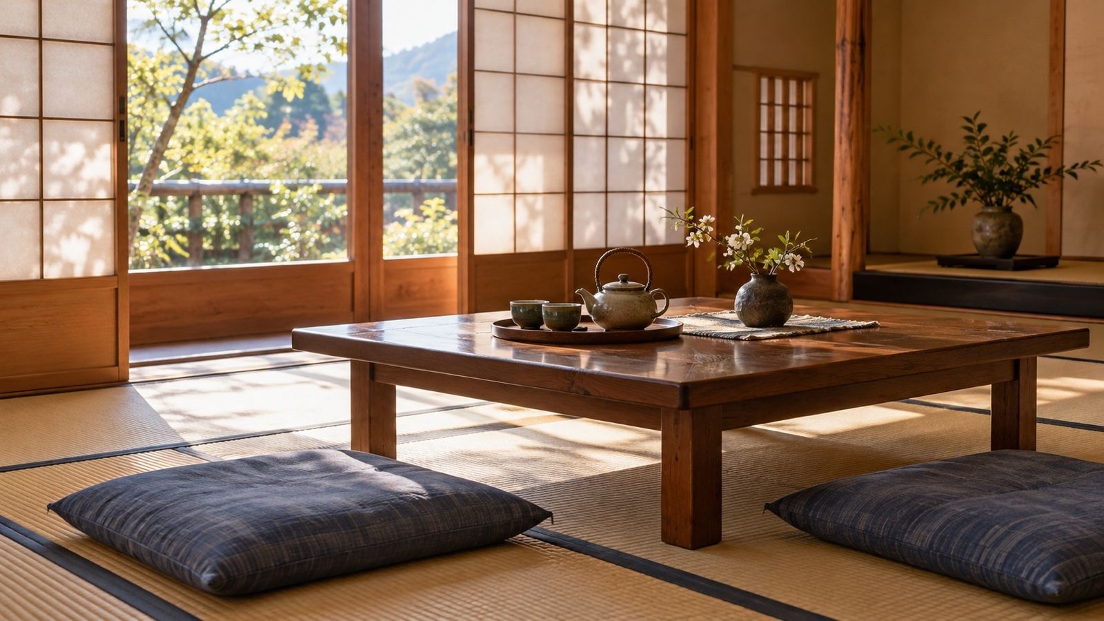 朝の光が入る和室の窓辺（イメージ）