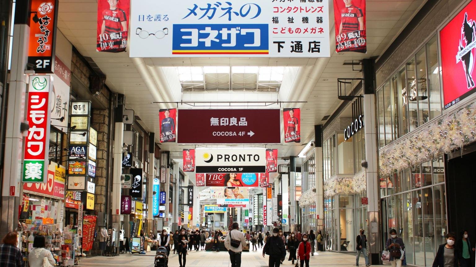 下通アーケード（写真：©熊本県観光連盟）
